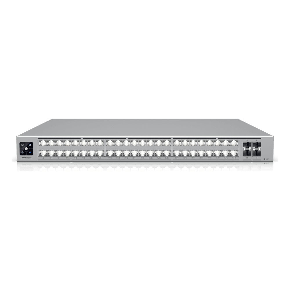 UniFi Switch USW-Pro-XG-48 / Capa 3 / 48 puertos (32 × 10 GbE, 16 × 2,5 GbE) + 4 puertos SFP28 25 G USW-PRO-XG-48