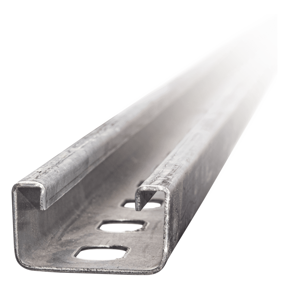 Unicanal perforado 4x2, 3000 mm, con acabado Electro Zinc UNP-4X2-U30-EZ