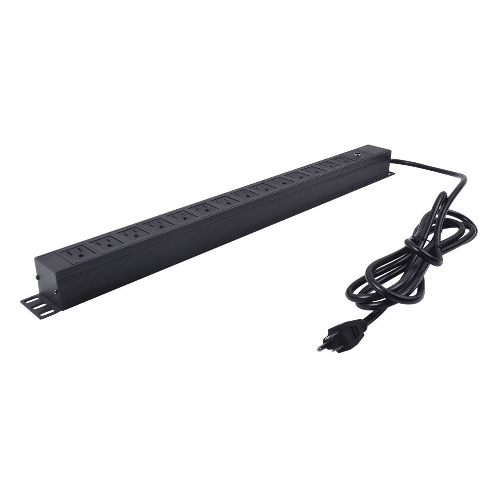 Unidad de Distribución de Energía (PDU) / 14 Tomas / 125 V / Montaje Vertical / Cable 1.90 m (6.2 ft) / Gabinete 650 mm (25.6 in) de Ancho LP-PDU-14C-125V