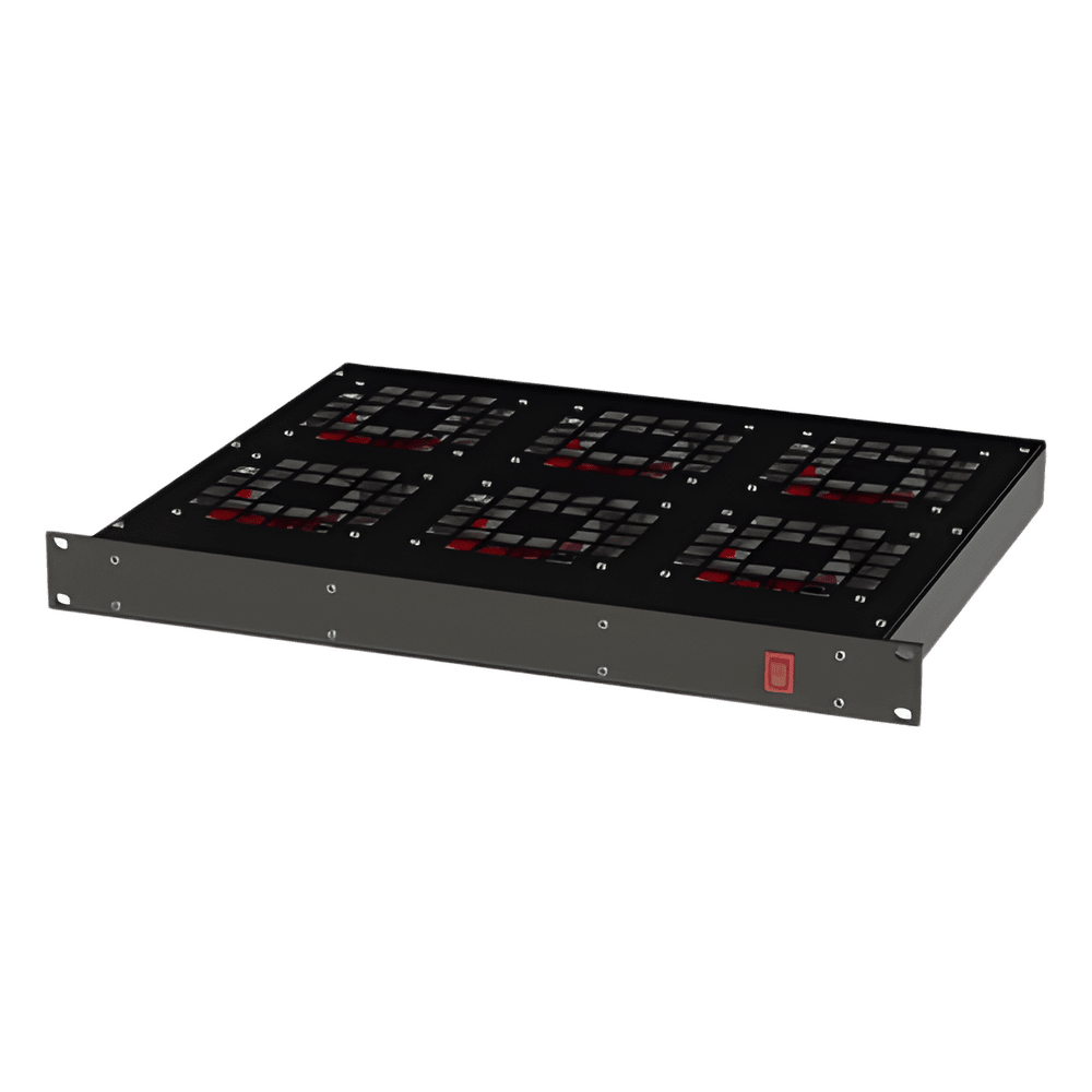 Ventilador para Rack 19" con 6 Abanicos. Entrada: 110 Vca EI-RAR-12V6