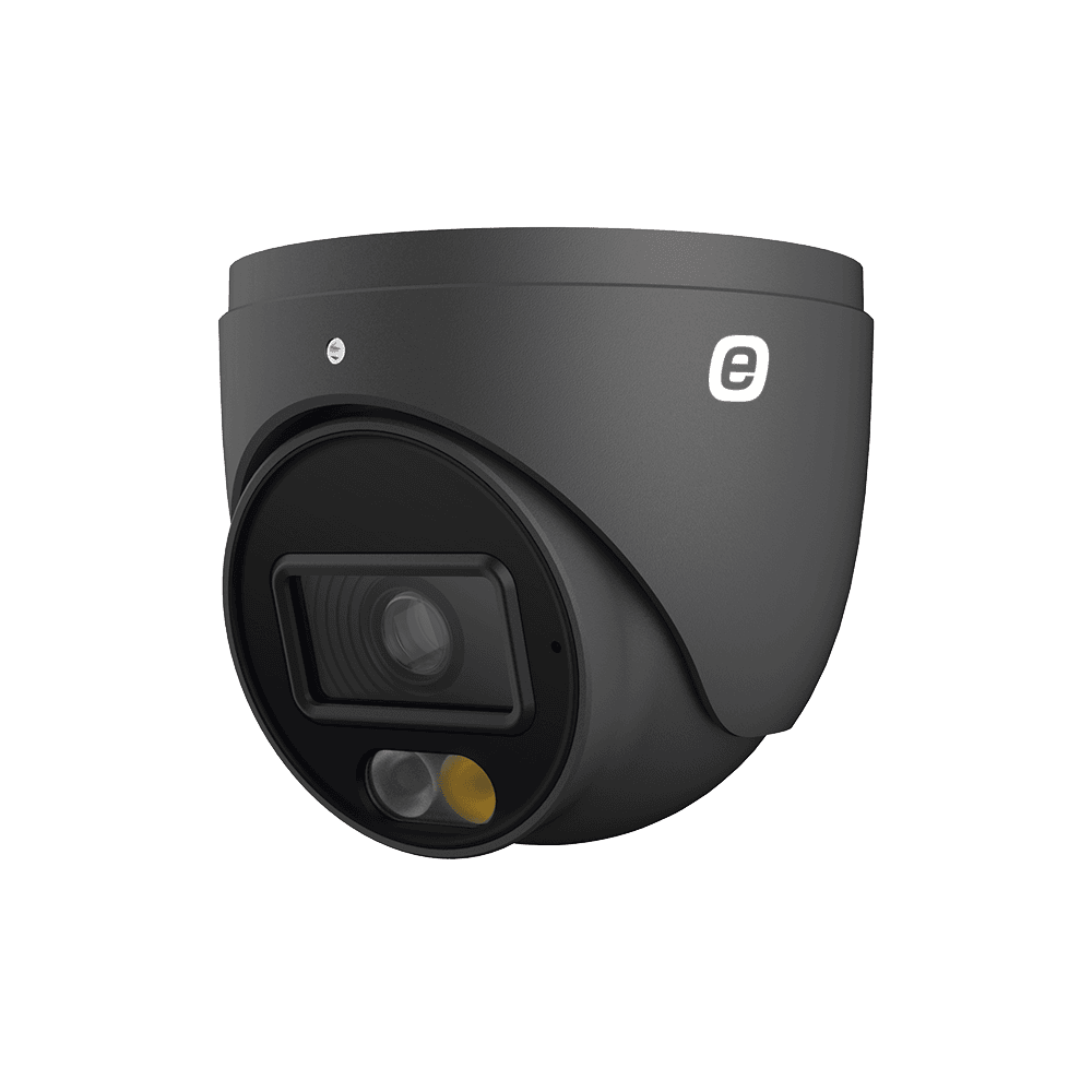 Turret IP 4 MP / POE / 98ft (30m) Smart Dual Light (IR & White Light) / WDR / Micro SD / Built-In Microphone / IP67 / 2.8 mm Lens / Cloud Video Recording / Metal Housing / Support Smart Events / Dark Grey Color