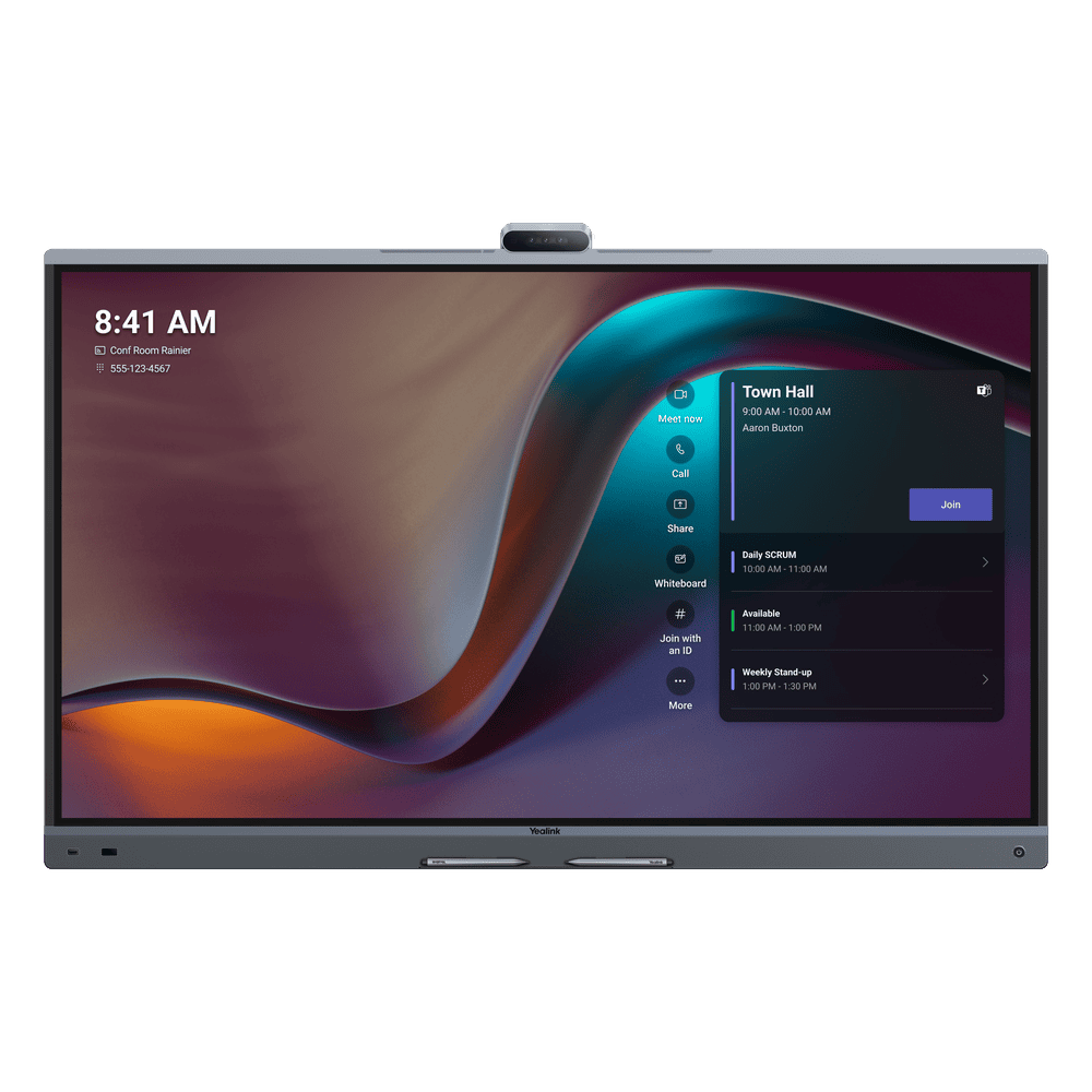 Yealink MeetingBoard 65 Pro, Centro de Colaboración Inteligente con IA, 4K UHD, Android 13, Micrófonos Integrados y Cámara Ultra Gran Angular MB-65-PRO-A02