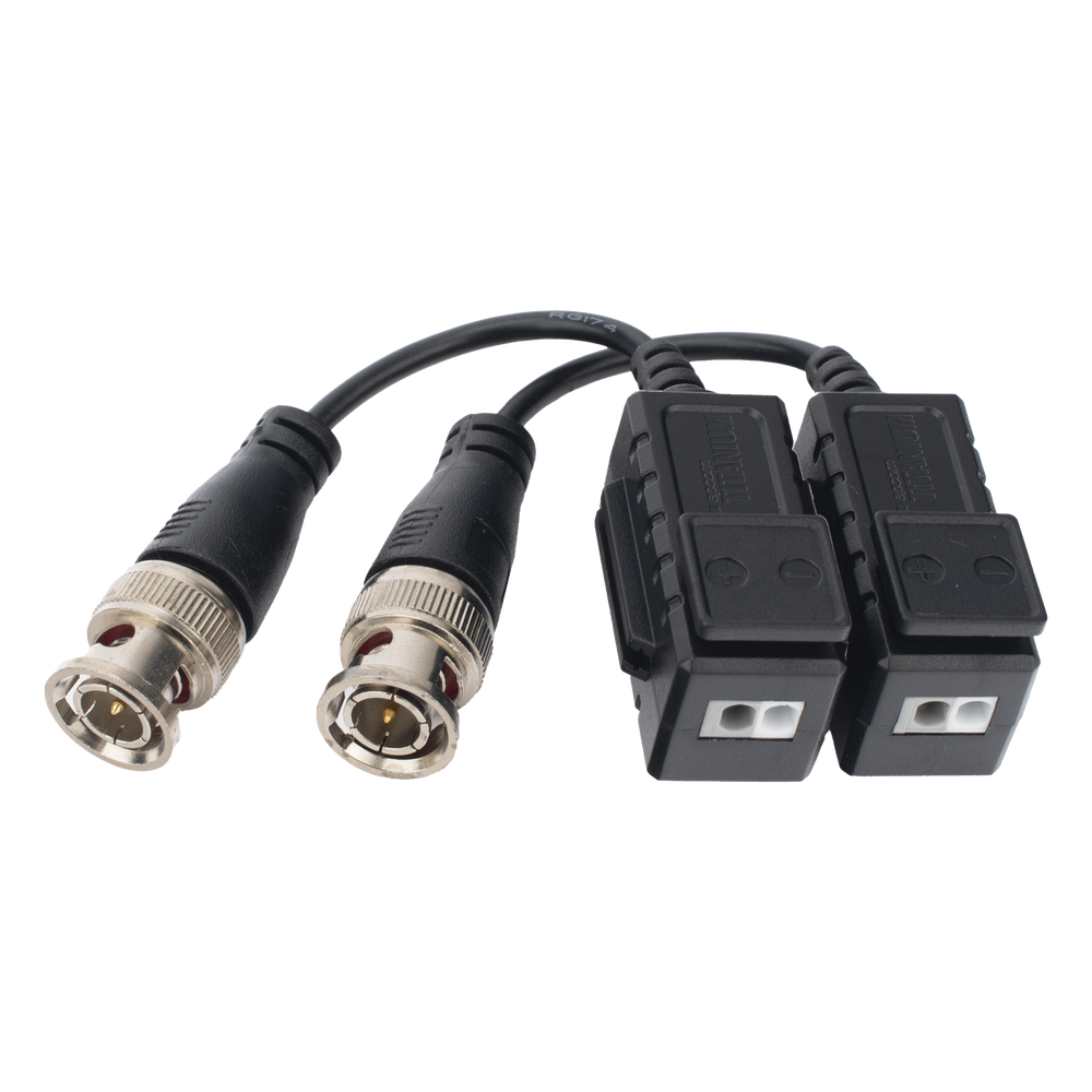 Kit de Transceptores (Baluns) con Terminal PUSH SUPERIOR, Resolución 4K , Cable flexible COAXIAL Blindado / COAXITRON / AUDIO POR COAXITRON / Menu OSD /Conector 100% COBRE / protección TVS, Calidad PREMIUM TT-101-F-TURBO