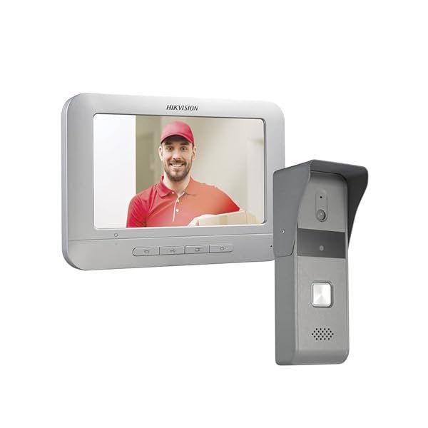 Hikvision Kit de Videoportero Analógico con Pantalla LCD a Color de 7" / Frente de Calle para Exterior IP65