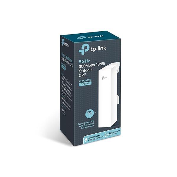 TP-Link CPE510 300Mbit/s Energía sobre Ethernet (PoE) Color Blanco – Punto de Acceso (300 Mbit/s, IEEE 802.11a,IEEE 802.11n, 5 GHz, 10,100 Mbit/s, 300 Mbit/s, 5.15-5.85)